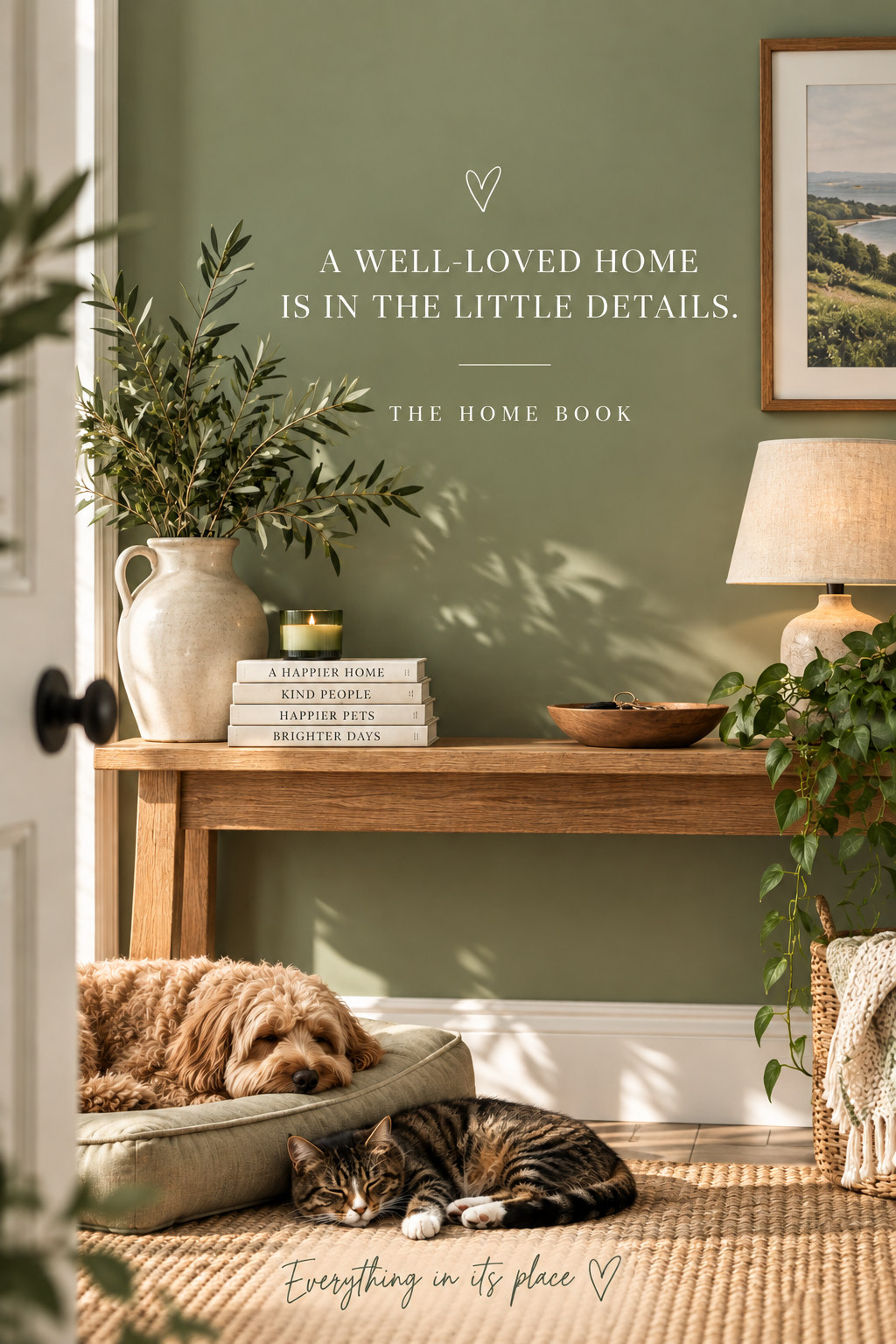 Calm corner of a thoughtfully arranged home